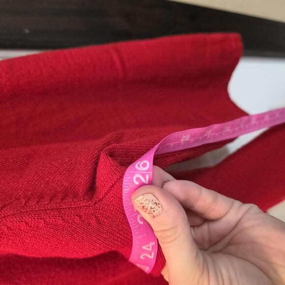 Allison Daley Women's Red Knit Sweater with Tie Detail XL holiday - Picture 6 of 7